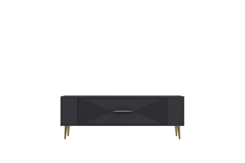 Vornis TV-benk 120 cm - Antrasitt/Gull - Møbler - TV- & Mediamøbler - TV benk & mediabenk