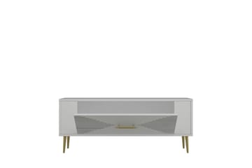 Vornis TV-benk 120 cm - Hvit/Gull - Møbler - TV- & Mediamøbler - TV benk & mediabenk