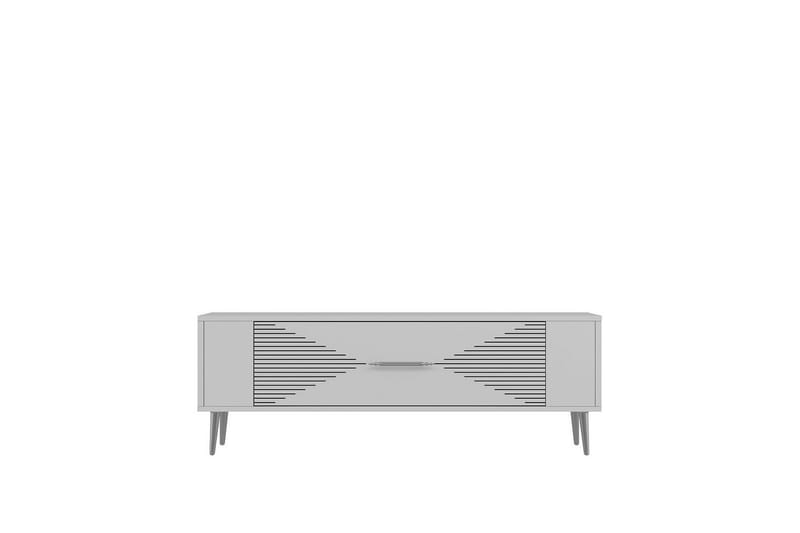 Vornis TV-benk 120 cm - Hvit/Sølv - Møbler - TV- & Mediamøbler - TV benk & mediabenk