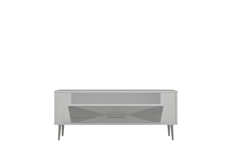Vornis TV-benk 120 cm - Hvit/Sølv - Møbler - TV- & Mediamøbler - TV benk & mediabenk