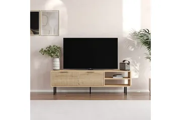 Wenus Gulvstående TV-benk 150 cm med Oppbevaring i Eik - Beige - Møbler - TV- & Mediamøbler - TV benk & mediabenk