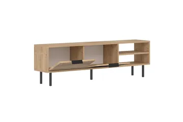 Wenus Gulvstående TV-benk 150 cm med Oppbevaring i Eik - Beige - Møbler - TV- & Mediamøbler - TV benk & mediabenk