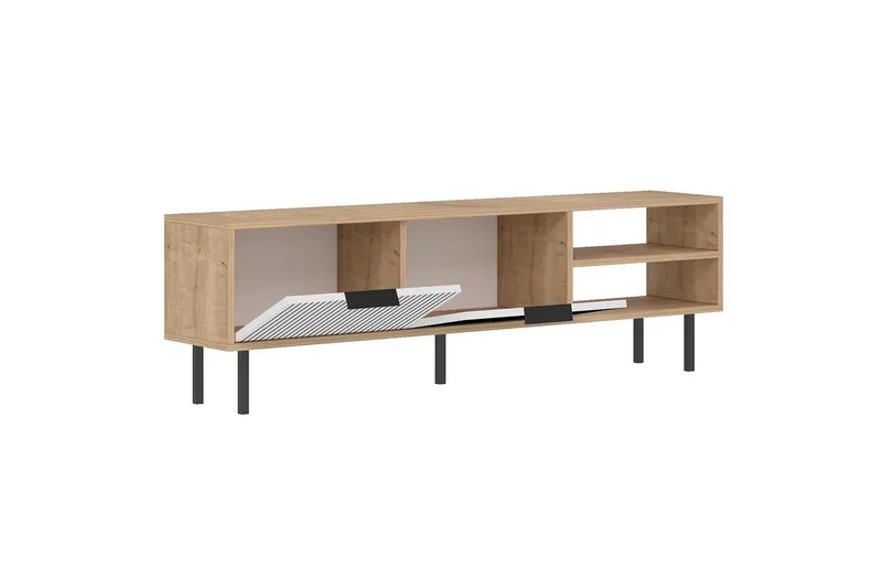 Wenus TV-benk 150 cm - Eik/Hvit - Møbler - TV- & Mediamøbler - TV benk & mediabenk