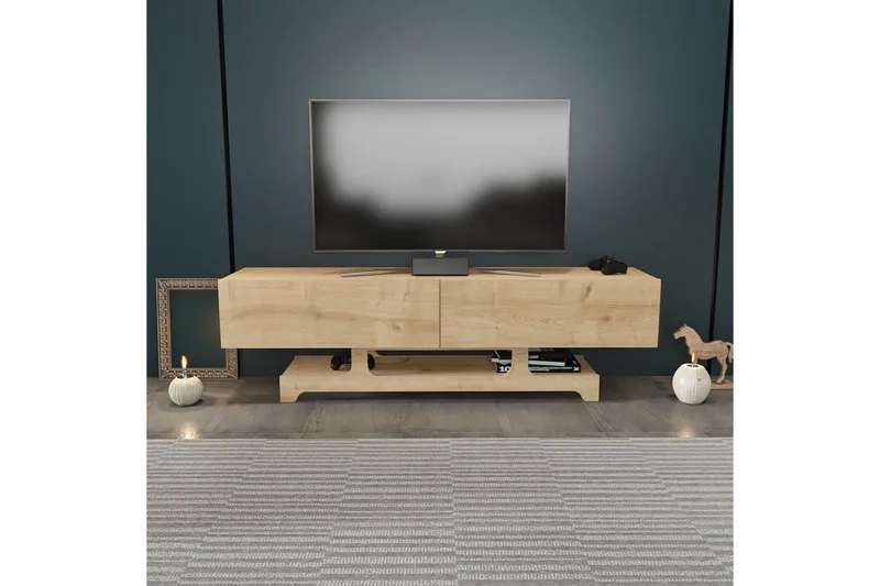 Zira TV-benk 160 cm - Eik - Møbler - TV- & Mediamøbler - TV benk & mediabenk