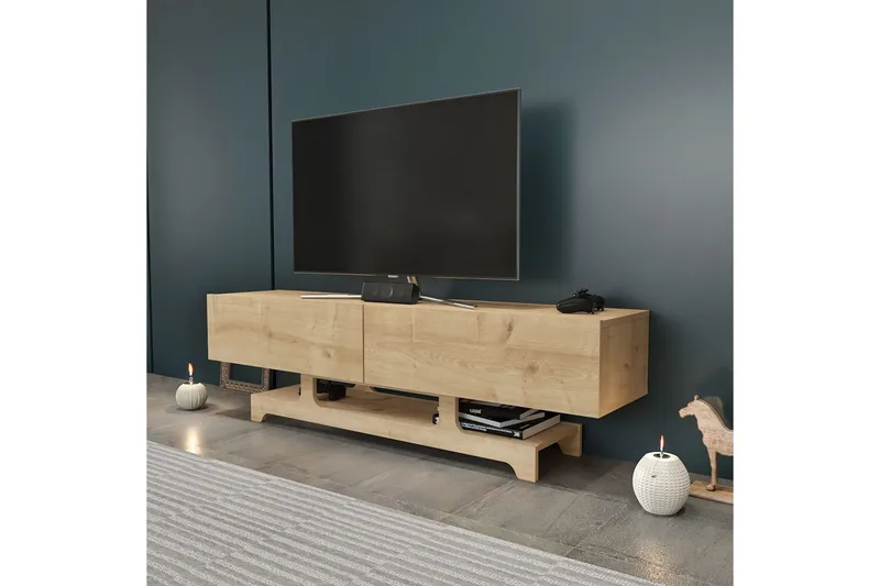 Zira TV-benk 160 cm - Eik - Møbler - TV- & Mediamøbler - TV benk & mediabenk