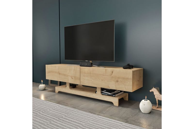 Zira TV-benk 160 cm - Eik - Møbler - TV- & Mediamøbler - TV benk & mediabenk