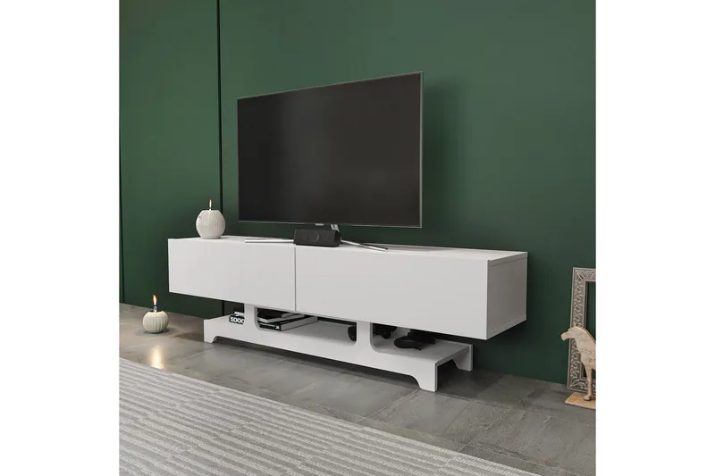 Zira TV-benk 160 cm - Hvit - Møbler - TV- & Mediamøbler - TV benk & mediabenk