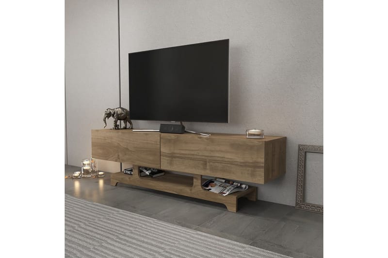 Zira TV-benk 160 cm - Valnøtt - Møbler - TV- & Mediamøbler - TV benk & mediabenk