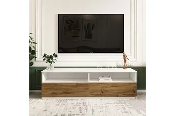 Zylen TV-benk 144 cm - Hvit/Natur - Møbler - TV- & Mediamøbler - TV benk & mediabenk