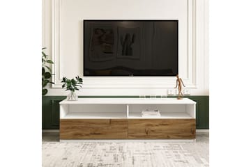 Zylen TV-benk 144 cm - Hvit/Natur - Møbler - TV- & Mediamøbler - TV benk & mediabenk