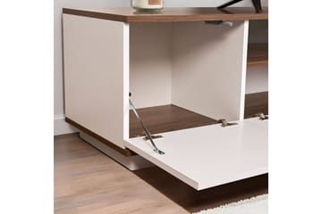 Meni TV-benk 180 cm - Hvit/Brun - Møbler - TV- & Mediamøbler - TV benk & mediabenk