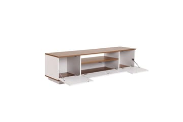 Meni TV-benk 180 cm - Hvit/Brun - Møbler - TV- & Mediamøbler - TV benk & mediabenk