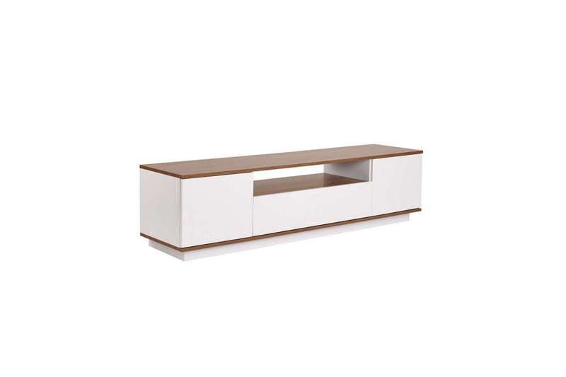 Meni TV-benk 180 cm, Hvit/Brun