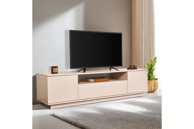 Meni TV-benk 180 cm - Mørk brun/Taupe - Møbler - TV- & Mediamøbler - TV benk & mediabenk