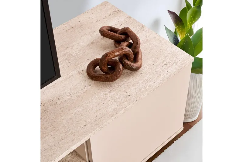 Meni TV-benk 180 cm - Mørk brun/Taupe - Møbler - TV- & Mediamøbler - TV benk & mediabenk