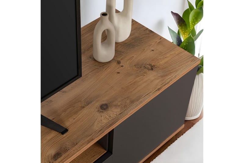 Meni TV-benk 180 cm - Natur/Antrasitt - Møbler - TV- & Mediamøbler - TV benk & mediabenk