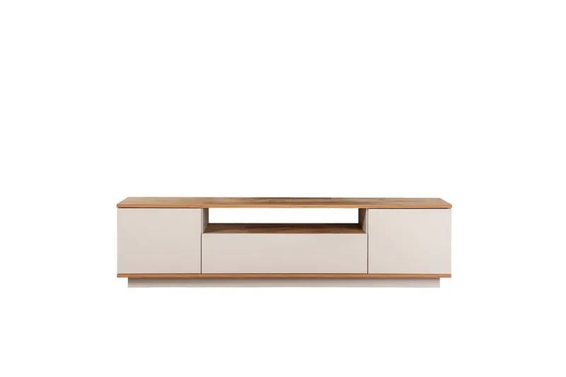 Meni TV-benk 180 cm, Natur/Gul