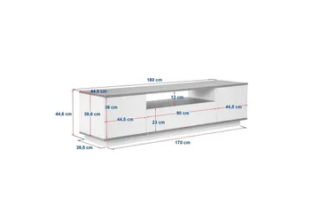 Meni TV-benk 180 cm - Natur/Gul - Møbler - TV- & Mediamøbler - TV benk & mediabenk