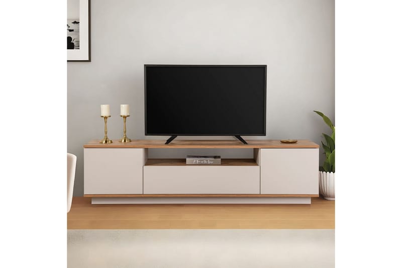 Meni TV-benk 180 cm - Natur/Gul - Møbler - TV- & Mediamøbler - TV benk & mediabenk