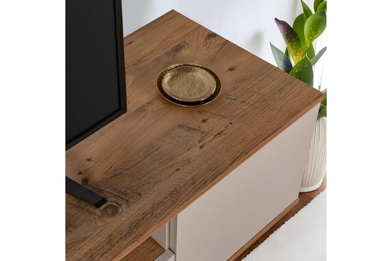 Meni TV-benk 180 cm - Natur/Gul - Møbler - TV- & Mediamøbler - TV benk & mediabenk