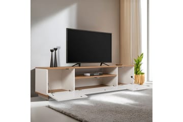 Meni TV-benk 180 cm - Natur/Hvit - Møbler - TV- & Mediamøbler - TV benk & mediabenk