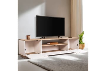 Meni TV-benk 180 cm - Natur/Hvit - Møbler - TV- & Mediamøbler - TV benk & mediabenk