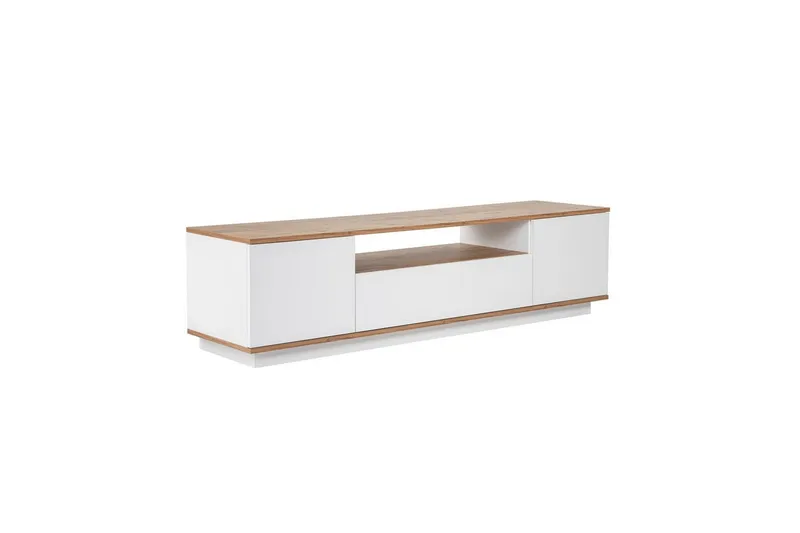 Meni TV-benk 180 cm, Natur/Hvit