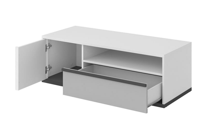 Metropolitan Tv-Benk 120x50 cm - Hvit/Lysegrå/Sort - Møbler - TV- & Mediamøbler - TV benk & mediabenk