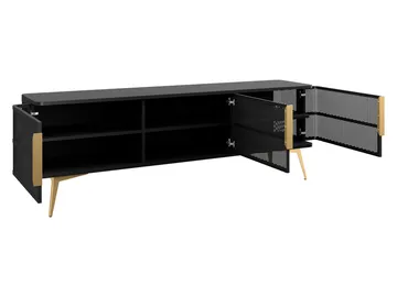 Mireva TV-benk 180 cm - svart, gull - Møbler - TV- & Mediamøbler - TV benk & mediabenk