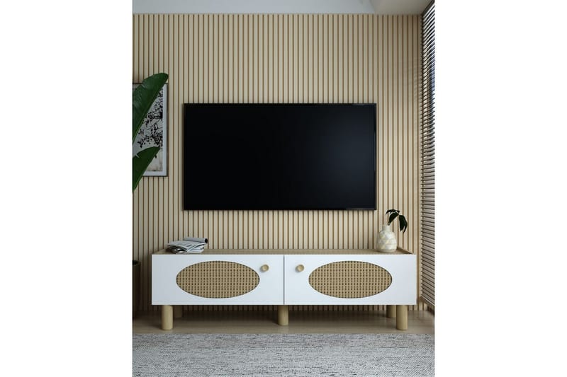 Mittopuri TV-benk 153,6 cm - Taupe - Møbler - TV- & Mediamøbler - TV benk & mediabenk
