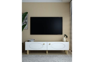 Mittopuri TV-benk 153,6 cm - Taupe/Hvit - Møbler - TV- & Mediamøbler - TV benk & mediabenk