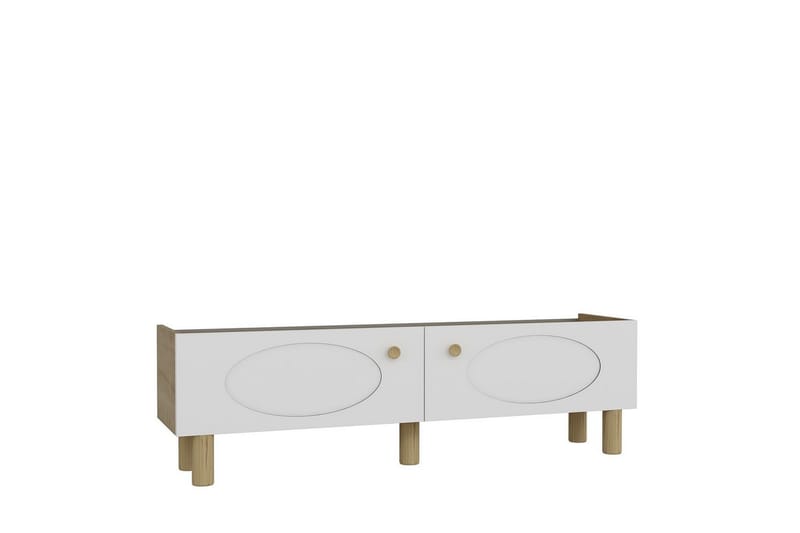 Mittopuri TV-benk 153,6 cm - Taupe/Hvit - Møbler - TV- & Mediamøbler - TV benk & mediabenk
