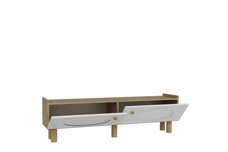 Mittopuri TV-benk 153,6 cm - Taupe/Hvit - Møbler - TV- & Mediamøbler - TV benk & mediabenk
