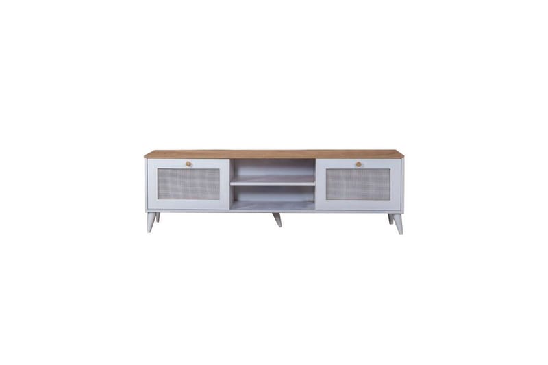 Mjudi TV-benk 55 cm - Lyse brun/Hvit - Møbler - TV- & Mediamøbler - TV benk & mediabenk