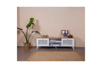 Mjudi TV-benk 55 cm - Lyse brun/Hvit - Møbler - TV- & Mediamøbler - TV benk & mediabenk