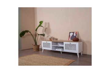 Mjudi TV-benk 55 cm - Lyse brun/Hvit - Møbler - TV- & Mediamøbler - TV benk & mediabenk