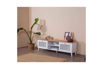 Mjudi TV-benk 55 cm - Lyse brun/Hvit - Møbler - TV- & Mediamøbler - TV benk & mediabenk
