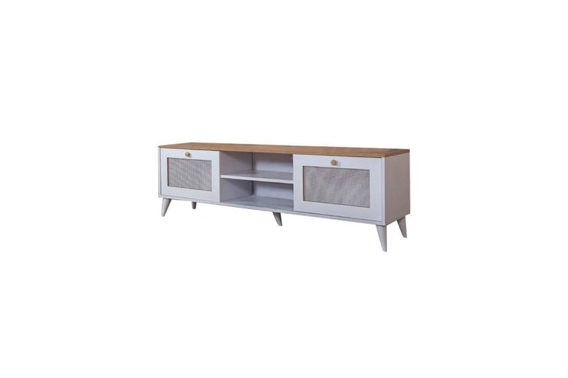 Mjudi TV-benk 55 cm - Lyse brun/Hvit - Møbler - TV- & Mediamøbler - TV benk & mediabenk