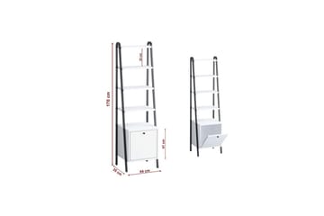 Mojon Bokhylle 44 cm - Sort/Hvit - Oppbevaring - Hylle - Bokhylle