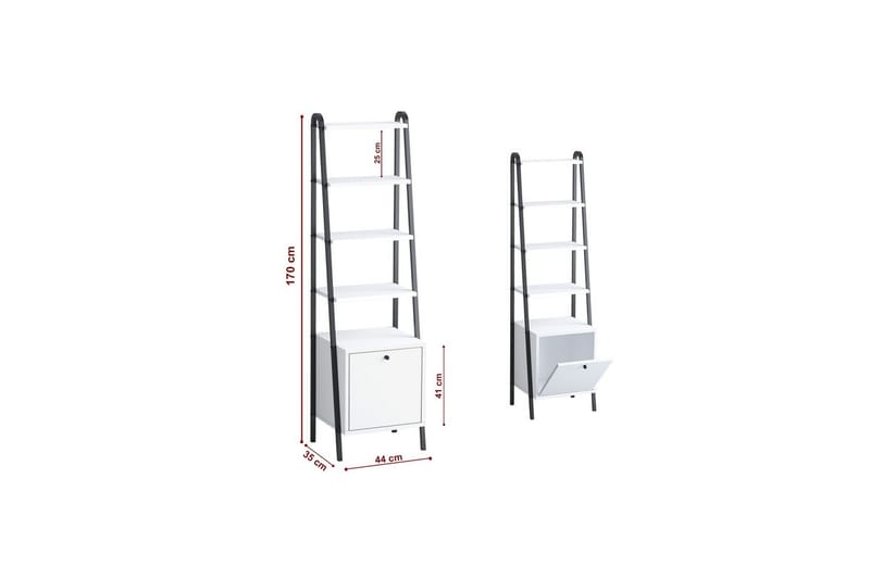 Mojon Bokhylle 44 cm - Sort/Hvit - Oppbevaring - Hylle - Bokhylle