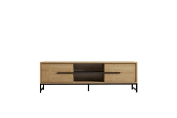Mono Gulvstående TV-benk 160 cm med Oppbevaring i Eik - Beige - Møbler - TV- & Mediamøbler - TV benk & mediabenk