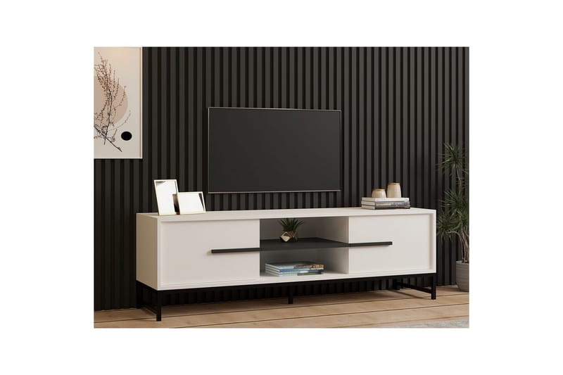 Mono TV-benk 160 cm - Hvit - Møbler - TV- & Mediamøbler - TV benk & mediabenk