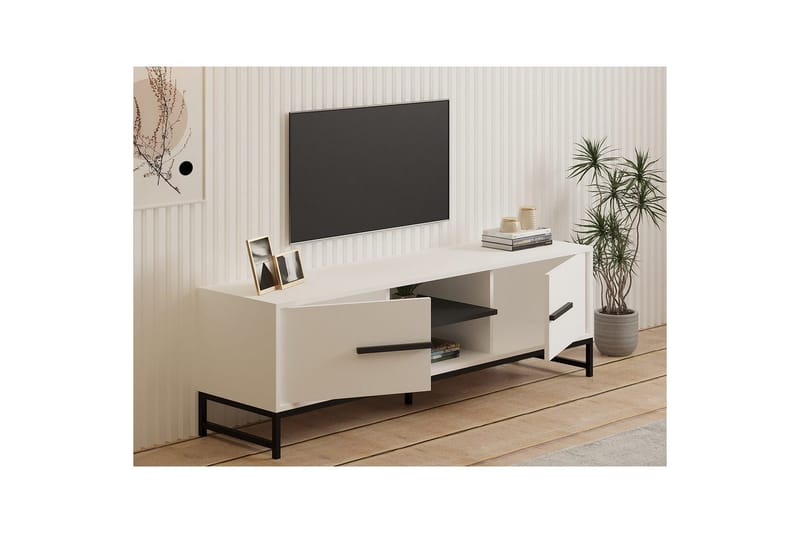 Mono TV-benk 160 cm - Hvit - Møbler - TV- & Mediamøbler - TV benk & mediabenk