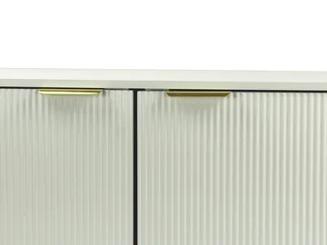 Morela TV-benk 150 cm - Hvit med gulldetaljer - Møbler - TV- & Mediamøbler - TV benk & mediabenk