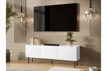 Munkedal TV-benk 166 cm - Hvit - Møbler - TV- & Mediamøbler - TV benk & mediabenk