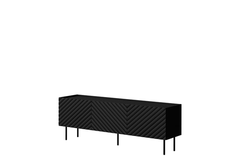 Munkedal TV-benk 166 cm - Svart - Møbler - TV- & Mediamøbler - TV benk & mediabenk