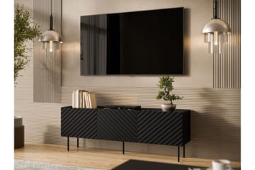 Munkedal TV-benk 166 cm - Svart - Møbler - TV- & Mediamøbler - TV benk & mediabenk