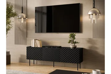 Munkedal TV-benk 166 cm - Svart - Møbler - TV- & Mediamøbler - TV benk & mediabenk