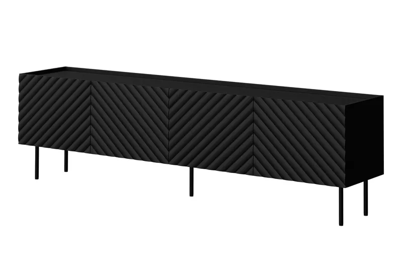 Munkedal TV-benk 200 cm, Svart