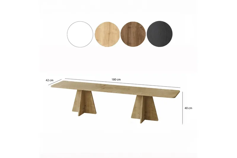 Munne TV-benk 180 cm - Eik - Møbler - TV- & Mediamøbler - TV benk & mediabenk